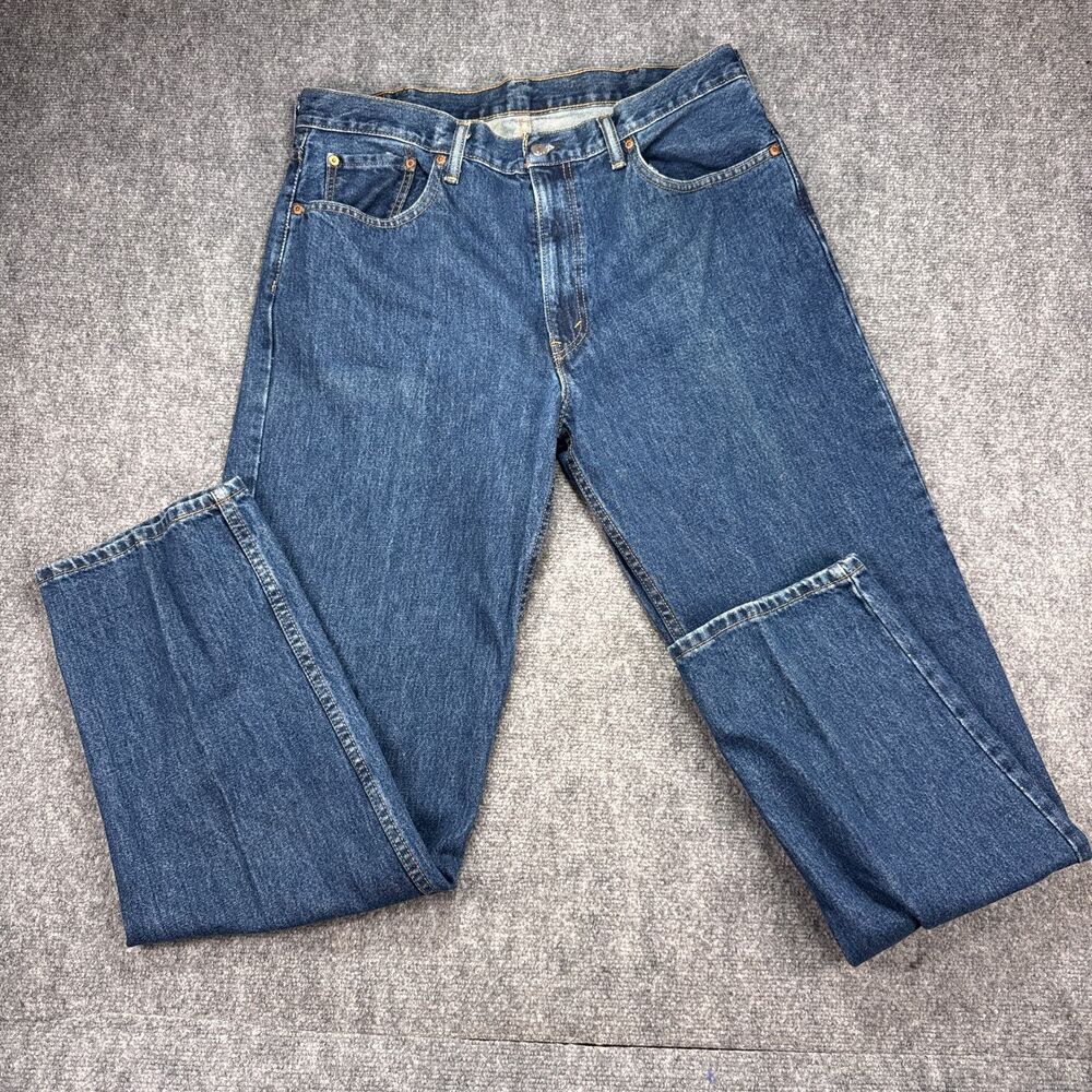 Levis 550 Relaxed Fit Jeans Mens 38x36 Blue Medium Wash Denim 100% Cotton